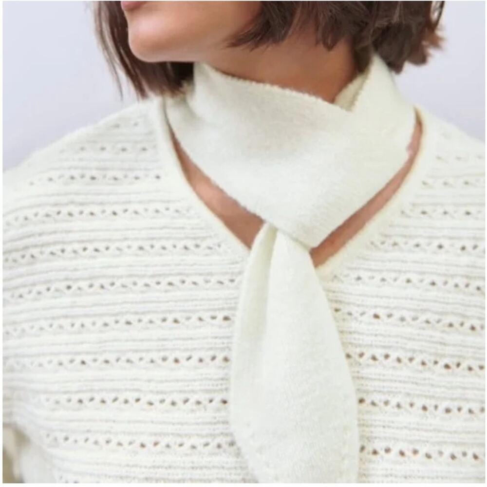 Zara Cream V-Neck Sweater